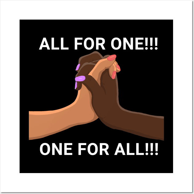 All For One - One For All Wall Art by CazzyToon